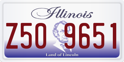 IL license plate Z509651