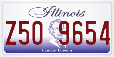 IL license plate Z509654