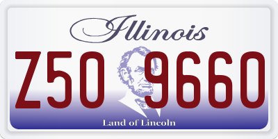 IL license plate Z509660