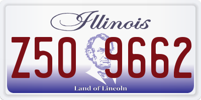 IL license plate Z509662
