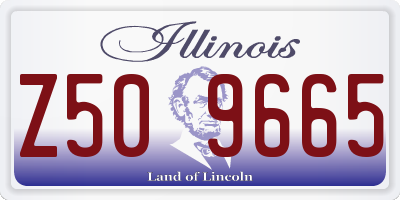 IL license plate Z509665