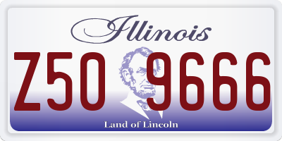 IL license plate Z509666