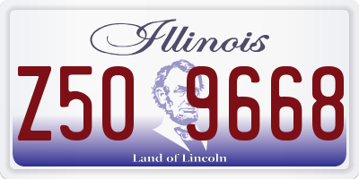 IL license plate Z509668