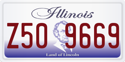 IL license plate Z509669
