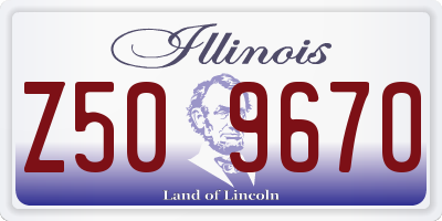 IL license plate Z509670