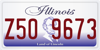 IL license plate Z509673