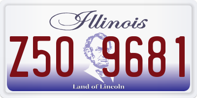IL license plate Z509681