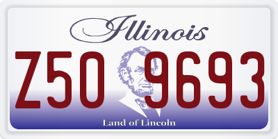 IL license plate Z509693