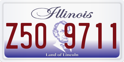 IL license plate Z509711
