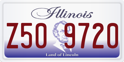 IL license plate Z509720