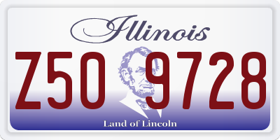 IL license plate Z509728