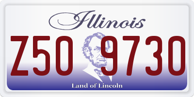 IL license plate Z509730