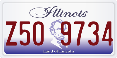 IL license plate Z509734