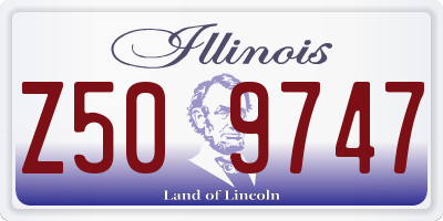 IL license plate Z509747