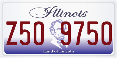 IL license plate Z509750