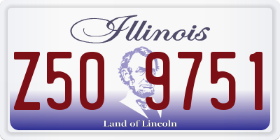 IL license plate Z509751