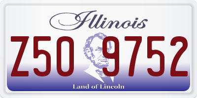 IL license plate Z509752