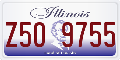 IL license plate Z509755