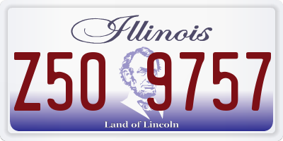 IL license plate Z509757