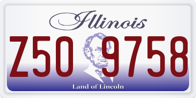 IL license plate Z509758