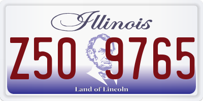 IL license plate Z509765