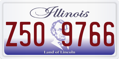 IL license plate Z509766