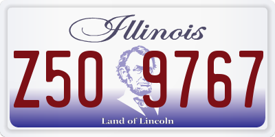 IL license plate Z509767