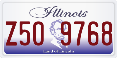 IL license plate Z509768