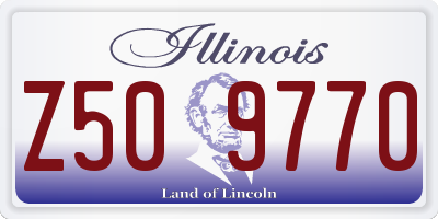 IL license plate Z509770