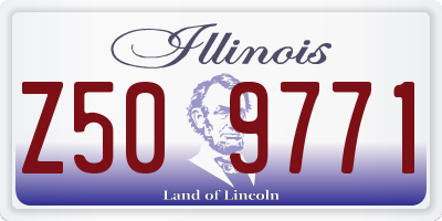IL license plate Z509771