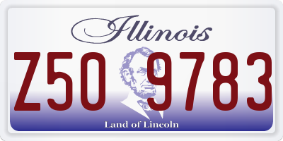 IL license plate Z509783