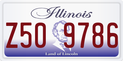 IL license plate Z509786