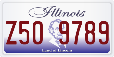 IL license plate Z509789