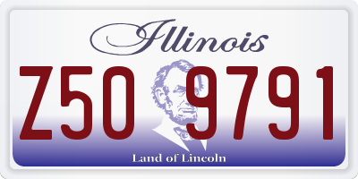 IL license plate Z509791