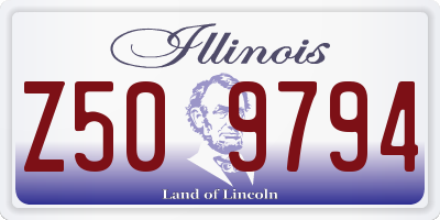 IL license plate Z509794
