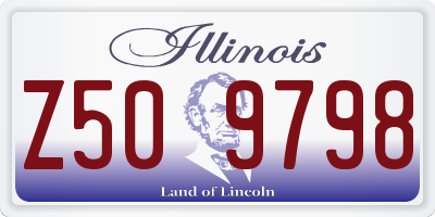 IL license plate Z509798