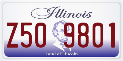 IL license plate Z509801
