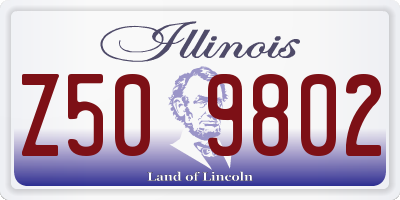 IL license plate Z509802