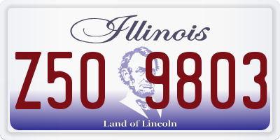 IL license plate Z509803