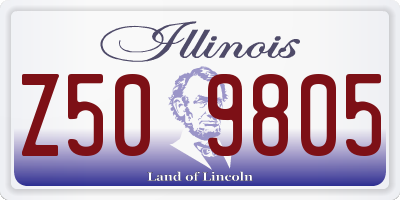 IL license plate Z509805