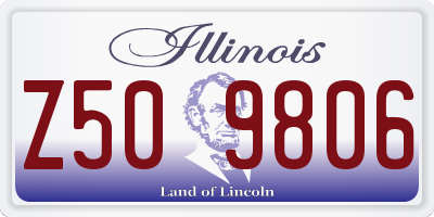 IL license plate Z509806