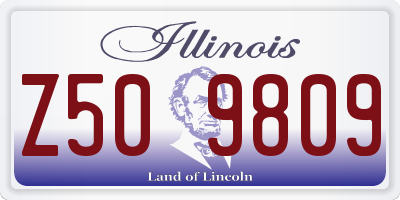 IL license plate Z509809