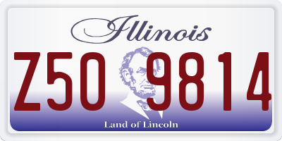 IL license plate Z509814