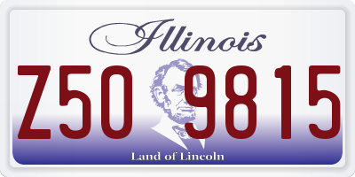 IL license plate Z509815