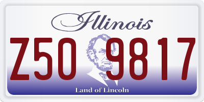 IL license plate Z509817