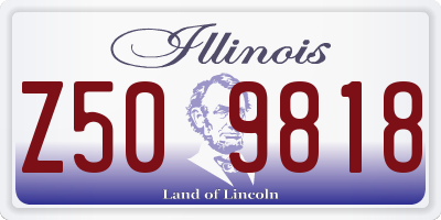IL license plate Z509818