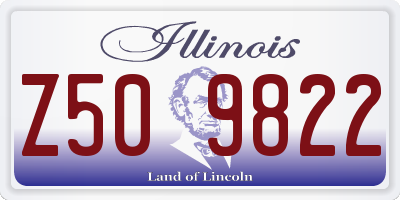 IL license plate Z509822