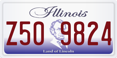 IL license plate Z509824
