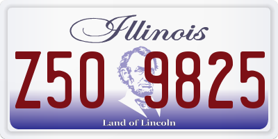IL license plate Z509825