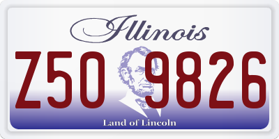 IL license plate Z509826